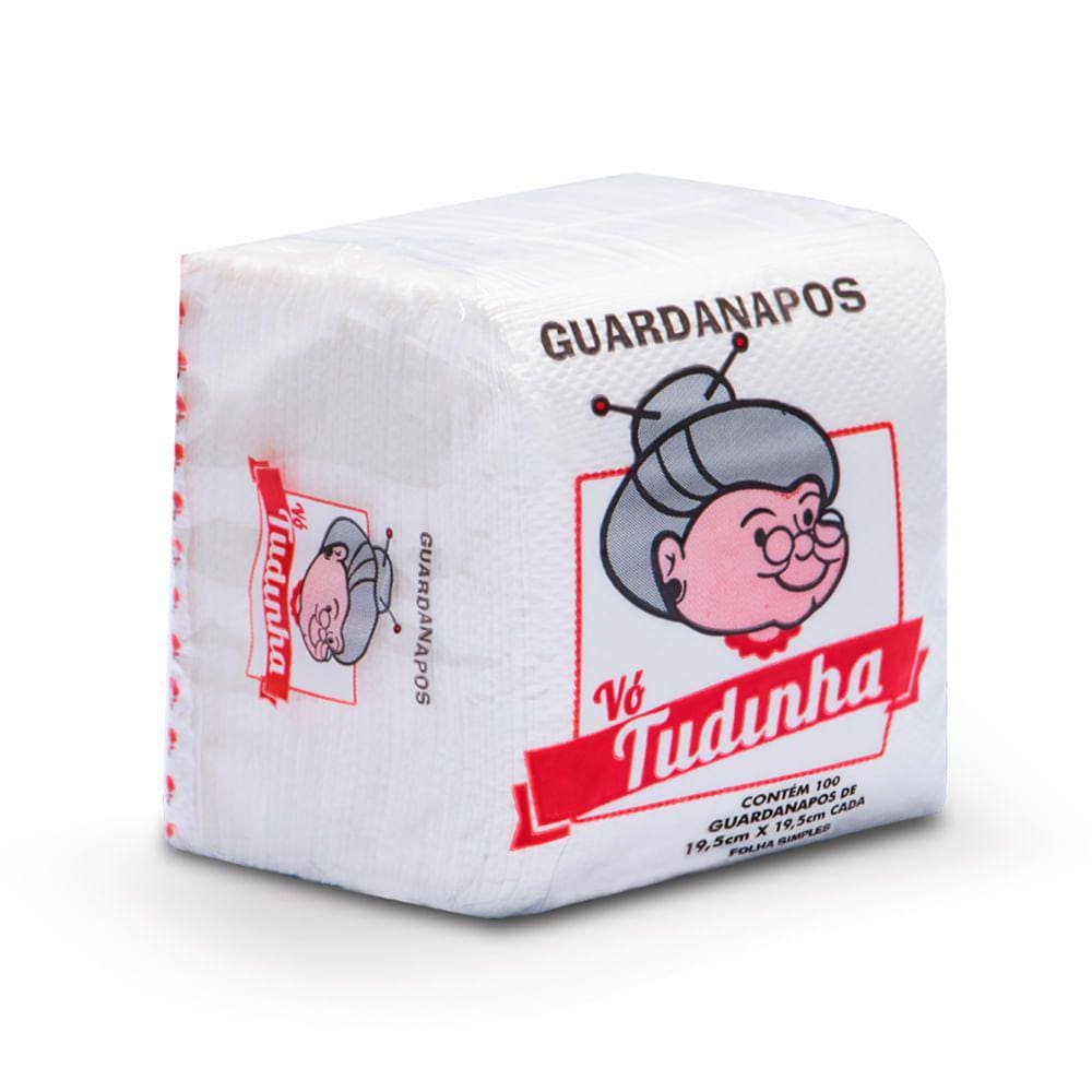 Guardanapo 19,5x19,5cm Vó Tudinha Folha Simples c/2.500 folhas