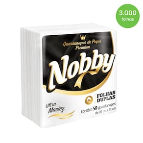 Guardanapo 30x31cm Folha Dupla Nobby c/3.000 folhas