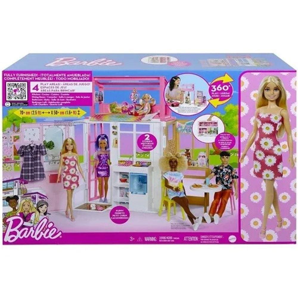 Casa de Boneca grande Barbie0 Altura , completa, nome e luz