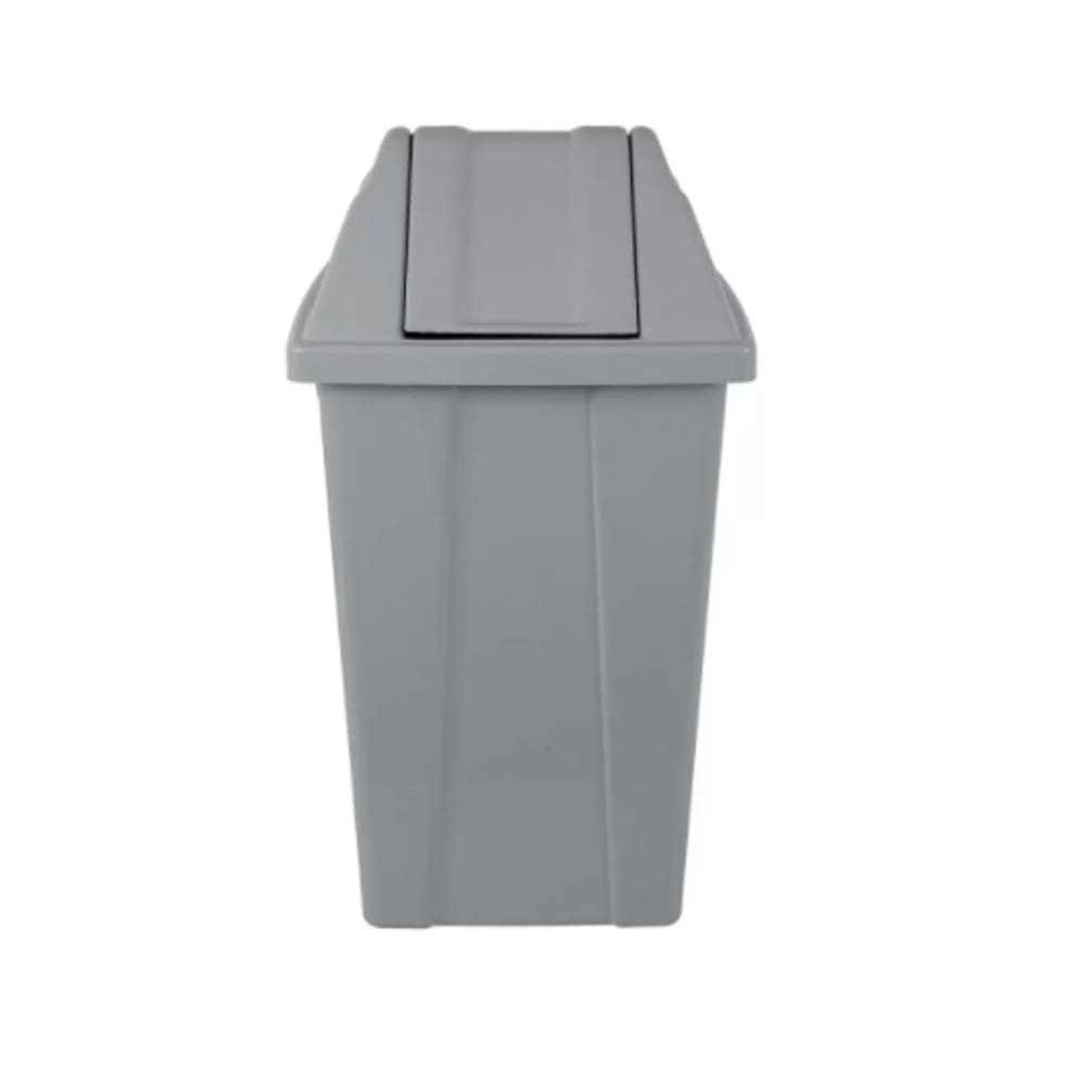 Lixeira 100L Quadrada Cinza com tampa basculante Q100C JSN