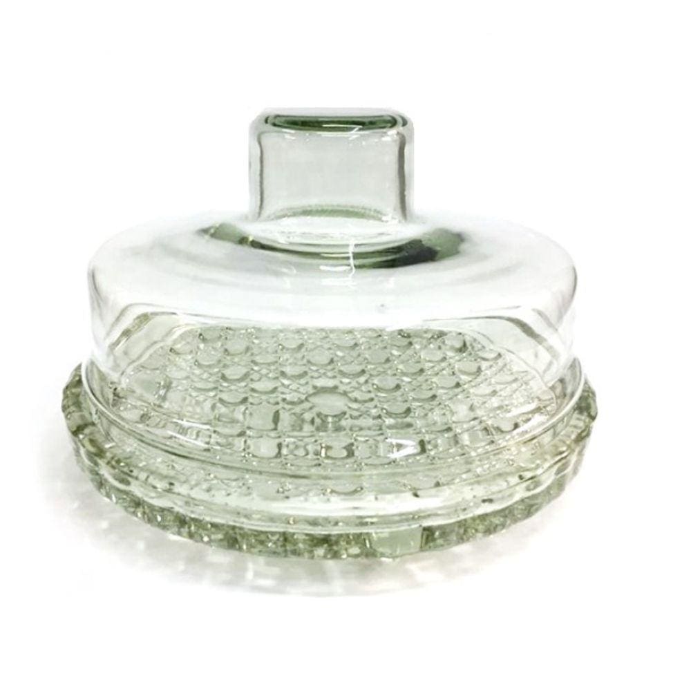 Queijeira de Vidro Luxo com Tampa Colonial Grande 20Cm