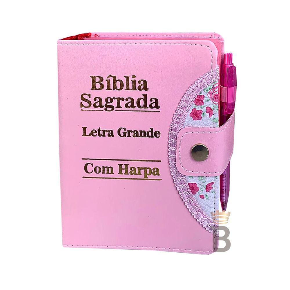 Bíblia Sagrada Letra Grande com Harpa Cristã - Capa couro sintético preto:  Almeida Revista e Corrigida (ARC)