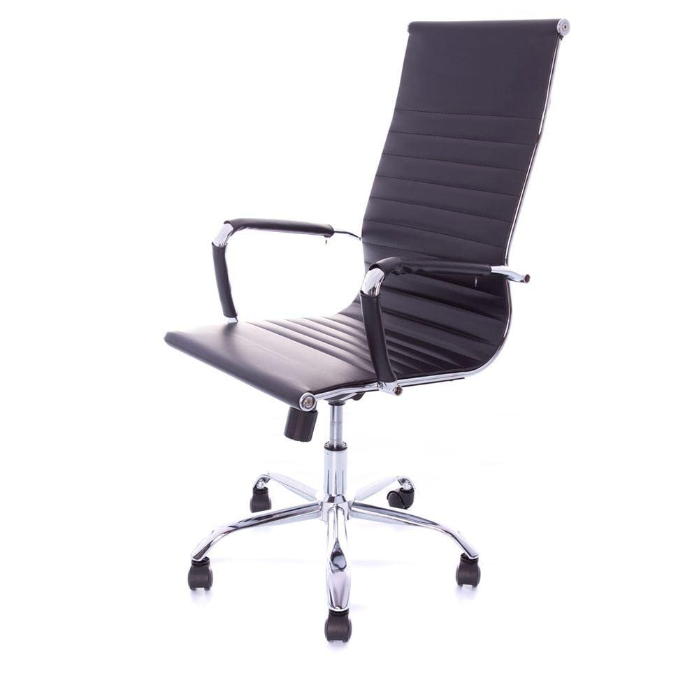 Cadeira Presidente Charles Eames Esteirinha Couro Pu 11P