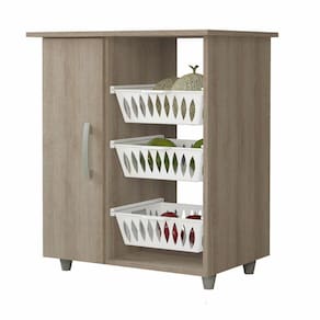 Balcão Multiuso 4571 MDP 1 Porta  3 Cestas Móveis Sul
