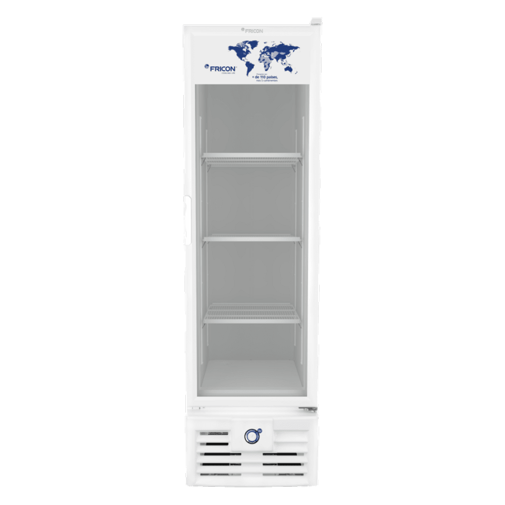 Freezer Vertical Tripla Ação 284 Litros Fricon Porta De Vidro Branco VCET 284V 127v