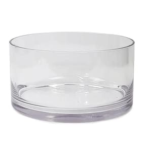 Vaso Redondo Floreira Terrario Cilindro em Vidro Suculentas, Arranjos 24x20cm