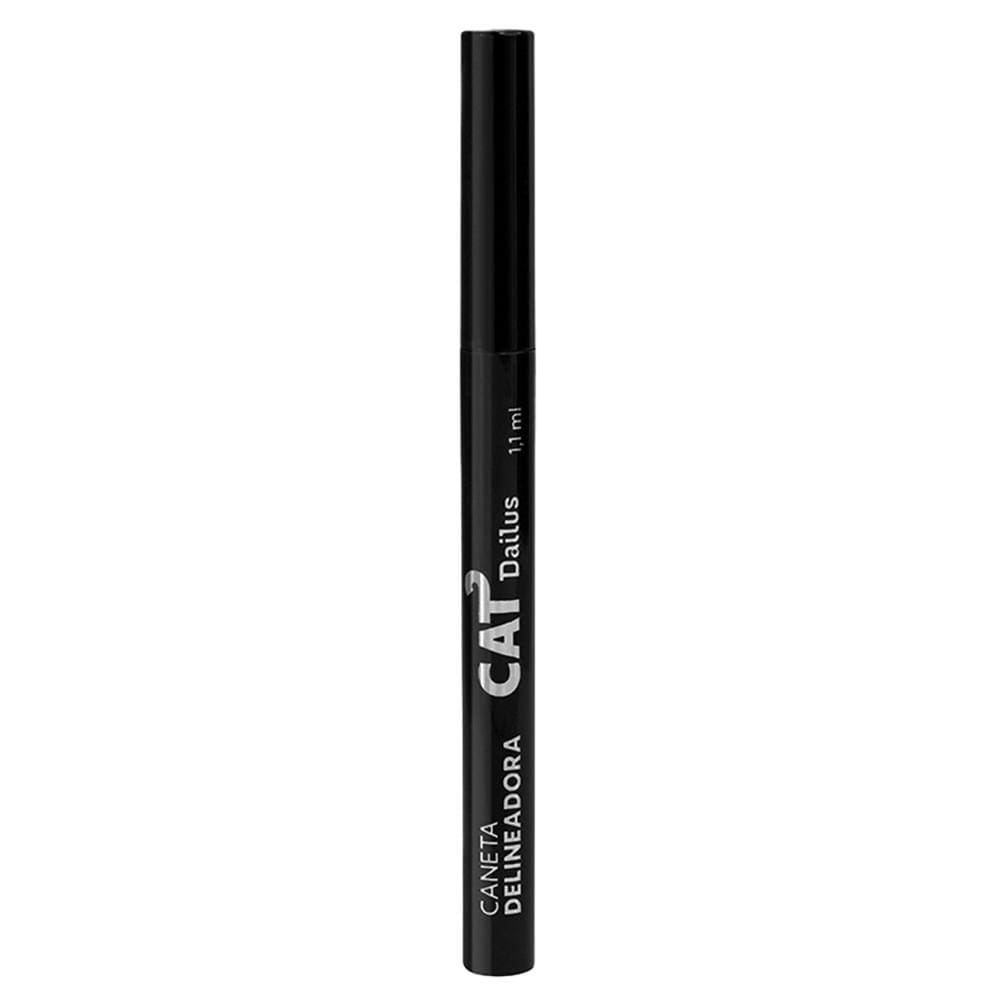 Caneta Delineadora Dailus CAT Cor Preto Vegana 1,1ml