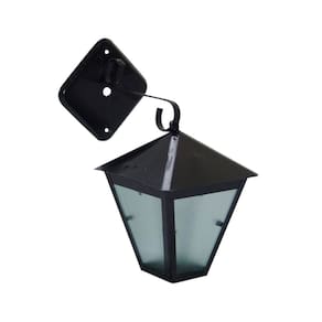 Luminária de Parede Colonial Alumínio Fundido Preta 19x6cm