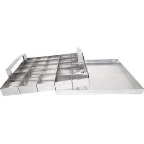 Aro Cortador De Brownie 25 Cav 4 X 4 X 3 Com Assadeira