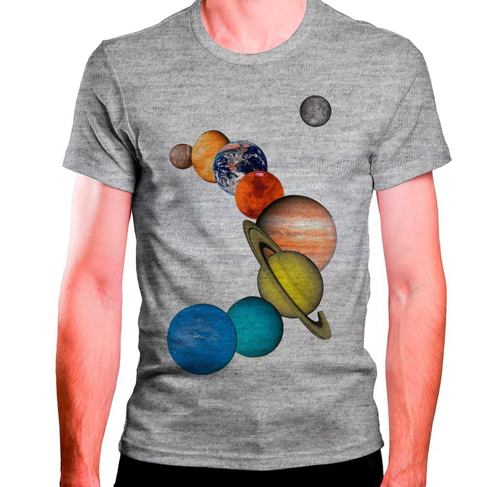 CAMISETA MASCULINA Sistema Solar Rotação
