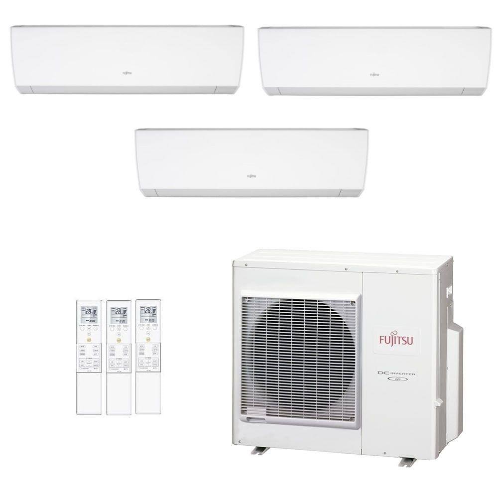 Ar-Condicionado Multi Split Inverter Fujitsu 27.000 BTUs (3x Evap HW 12.000) Quente/Frio 220V - 220V