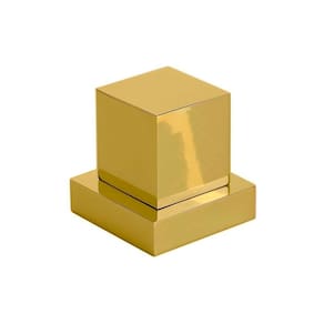 Acabamento Registro Volante Quadrado P/ Deca Metal Dourado