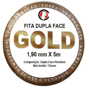 Fita Adesiva GOLD Dupla Face Rolo 5m x 1,90cm