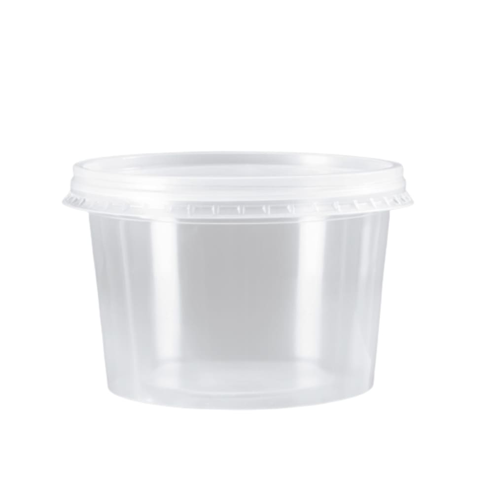 Pote de 1.000ml transparente com tampa Cristalcopo com 150 unidades
