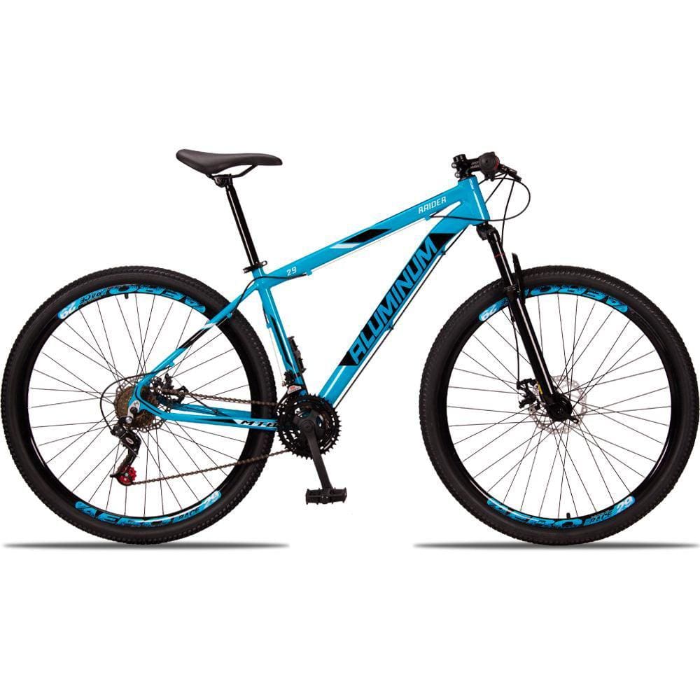 Bicicleta Raider Aluminum Disc M Aro 29 Susp. Dianteira 21 Marchas - Azul/preto