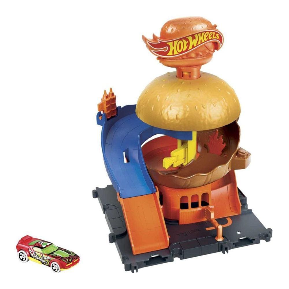 Brinquedos - Pista Hot Wheels City Ataque de Triceratops - Mattel