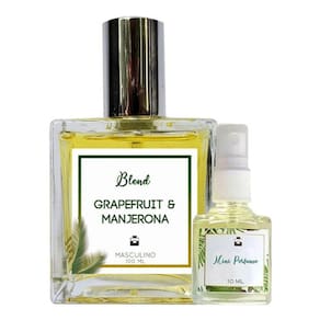 Perfume Grapefruit & Manjerona 100ml Masculino - Blend de Óleo Essencial Natural + Perfume de presente