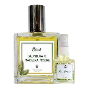 Perfume Baunilha & Madeira Nobre 100ml Feminino - Blend de Óleo Essencial Natural + Perfume de presente