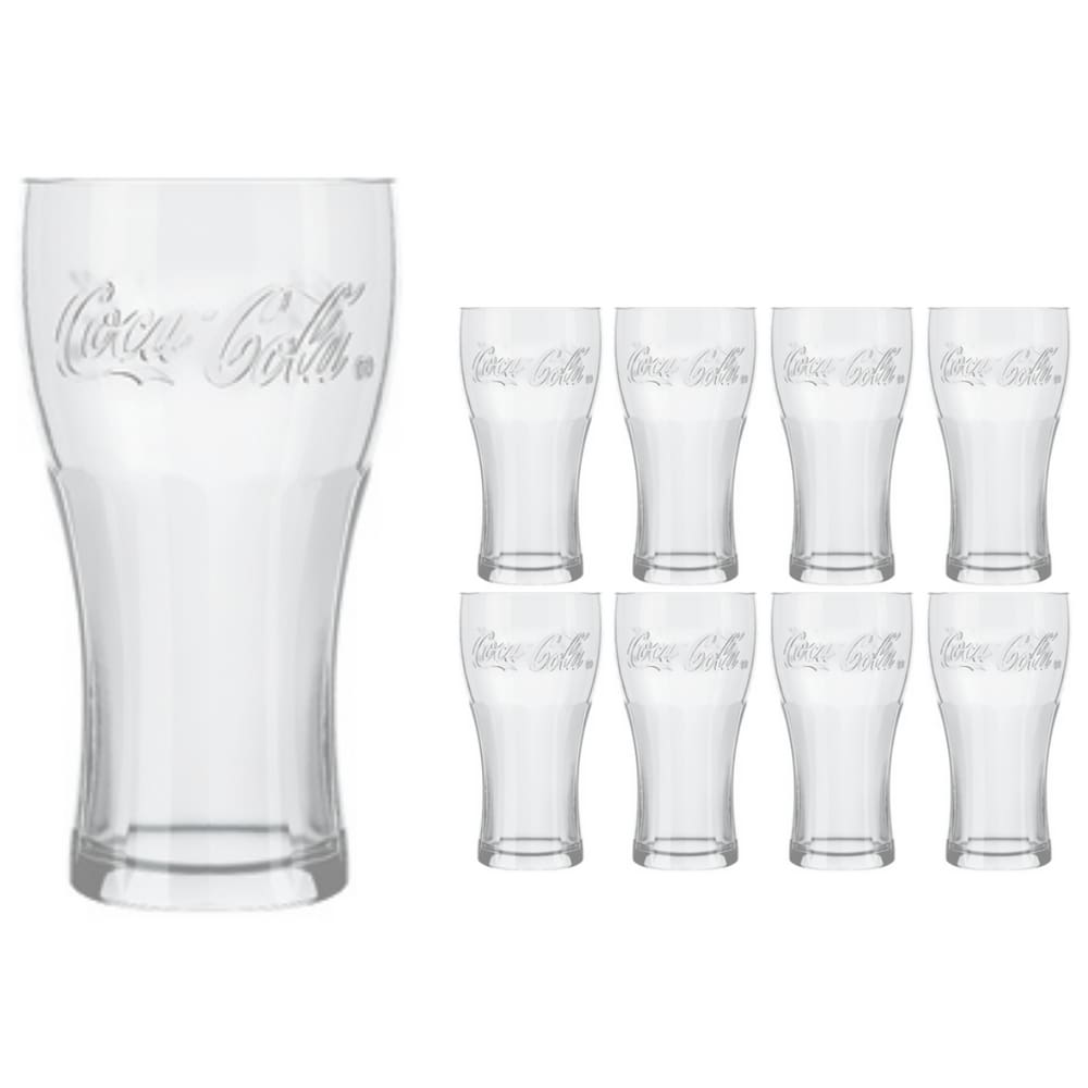 Copo Coca-Cola Contour De Vidro 300ML Nadir Figueiredo 8Un