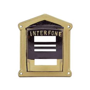 Protetor Interfone Campainha Caixa Alumínio Fundido N02 Ouro