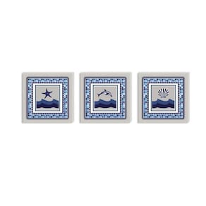 Conjunto Kit Com 3 Quadros Náuticos Decorativos Linha Náutica Marinheiro Mar 1