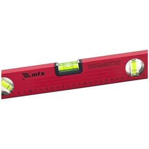 Nível De Alumínio 12" 300 Mm Com 3 Bolhas Com Régua Mtx