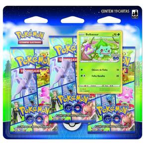 Jogo de Cartas Pokémon - Blister Quadruplo - Pokémon GO - Pikachu