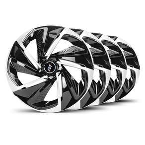 Jogo Calota Nitro Aro 14 Preta / Prata Emblema Preto Civic até 2004