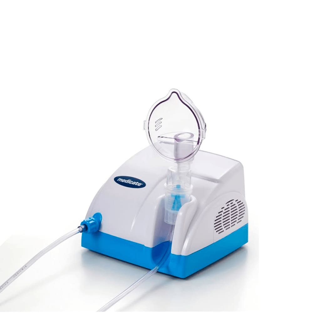 Nebulizador Compressor Medicate Md1000 Turbo Branco Bivolt
