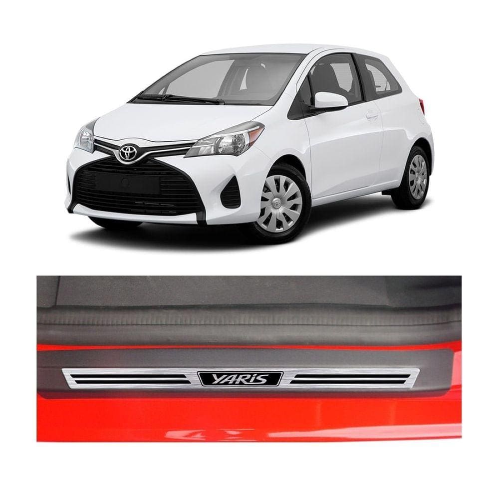 Kit Soleira Toyota Yaris 4P Aço Escovado Resinado