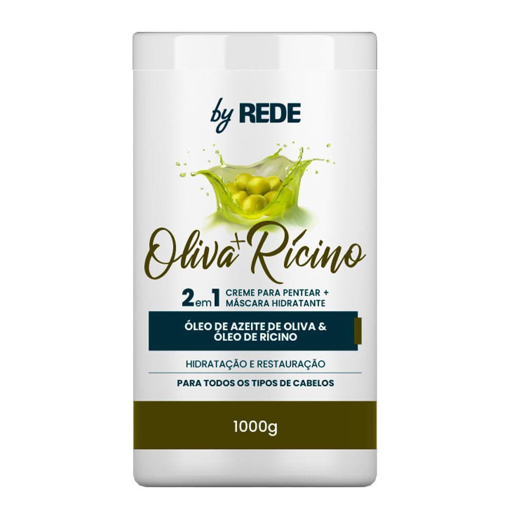 Creme Para Pentear By Rede 2 Em 1 Oliva + Rícino 1kg