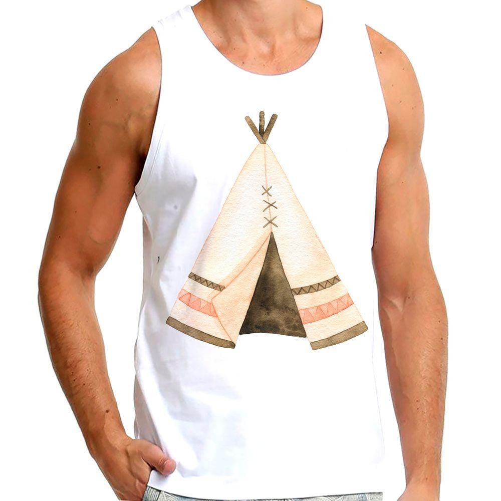 CAMISETA MASCULINA REGATA Cabana Indígena