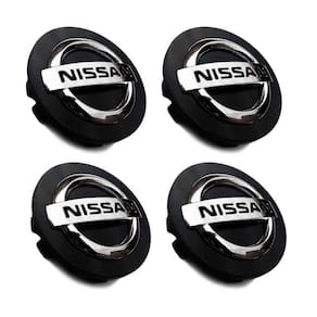 Jogo 4 Calota Centro Roda Nissan Grand Livina Preta Cromo