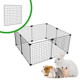 Cercado para Porquinho da Índia Hamster Twister Chinchila Gerbil 60x60cm Malha 2,5cm Preto