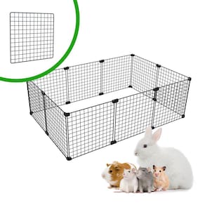 Cercado para Porquinho da Índia Hamster Twister Chinchila Gerbil 60x90cm Malha 2,5cm Preto