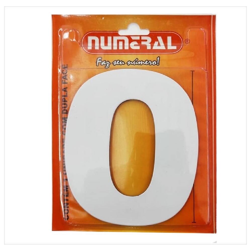 Numero Residencial Branco Pequeno 12.5cm 4 - NUMERAL (030452)