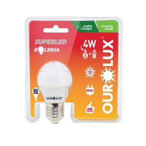 Lâmpada Led Bola Leitosa 4W 2700k - OUROLUX(20005)