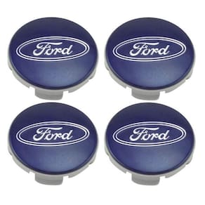 Jogo 4 Calota Centro Roda Ford Edge 2018 2019 Azul Marinho