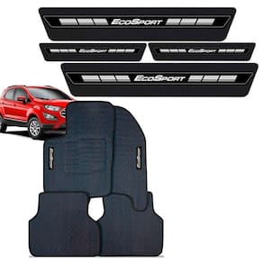 Tapete Borracha Bordado + Soleira Ford Ecosport 2013 a 2022