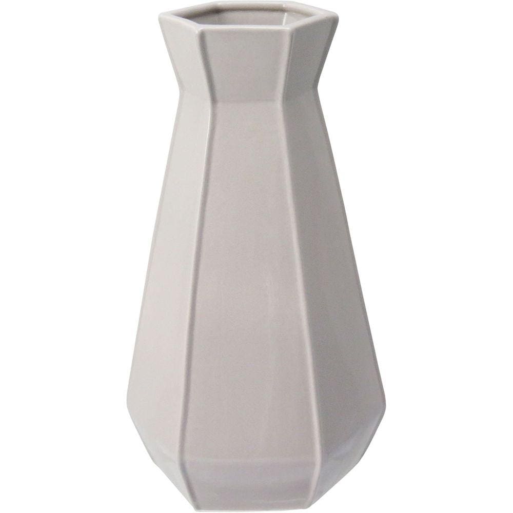 VILLANI VASO 32x18x18cm CERÂMICA CINZA