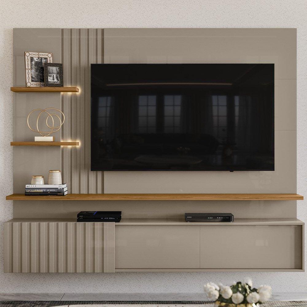 Painel Bancada Suspenso Para TV 65 Polegadas 2861 Fend Naturale Madetec