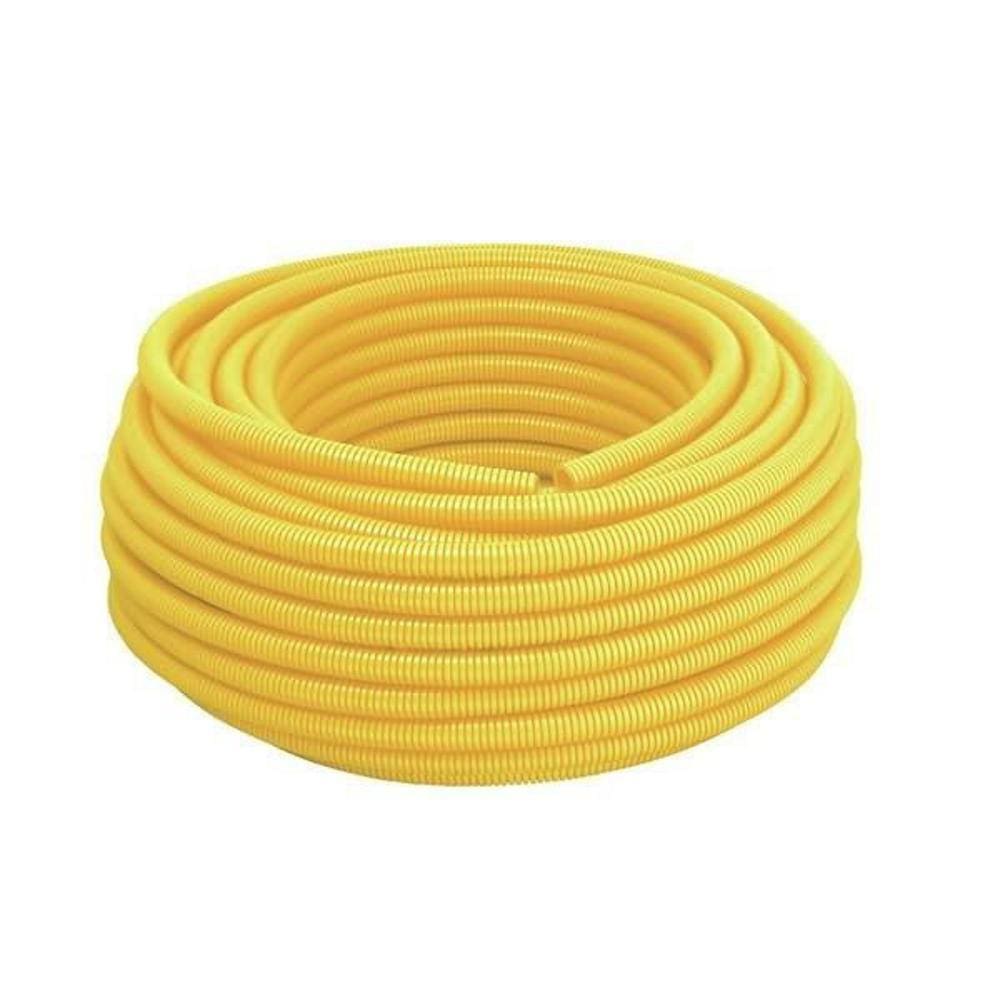 Conduite Amarelo Tigre Flex 25mm x 3/4" Rolo de 25 Metros Corrugado Tigre