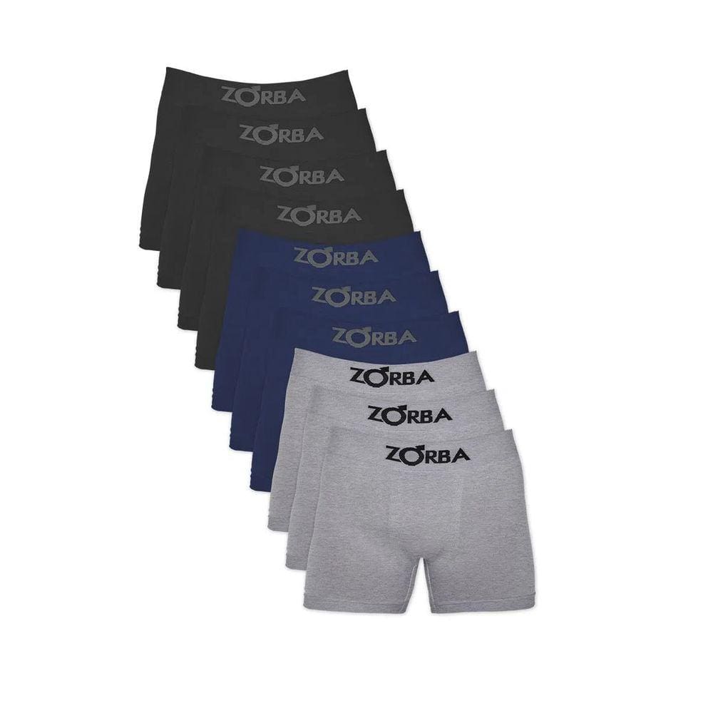 Kit 10 Cuecas Box Boxer Zorba Adulto