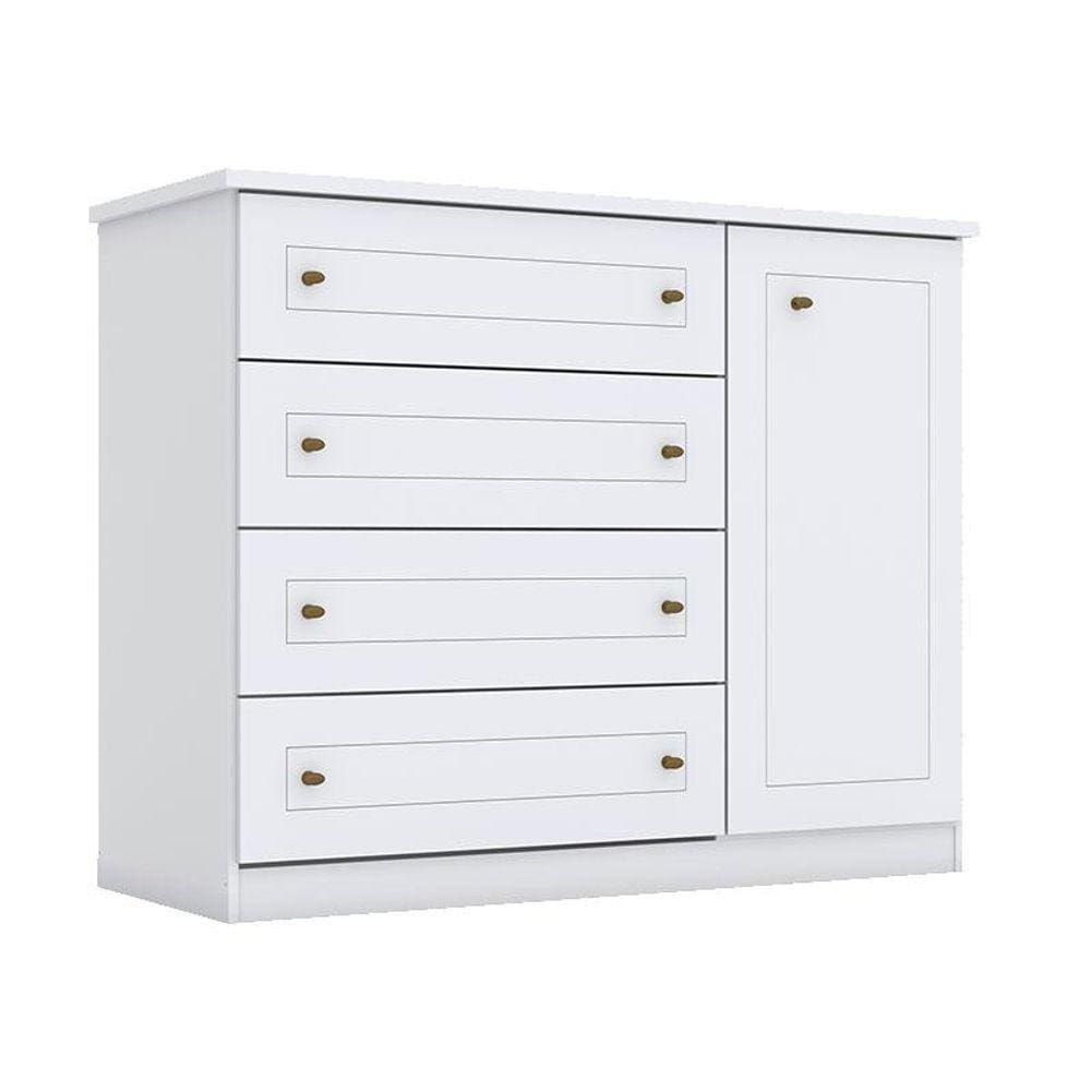 Cômoda Infantil Americano Branco HP - Henn