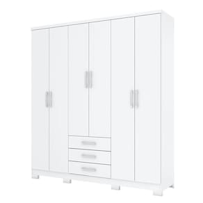 Guarda Roupa Casal City 6 Portas Branco - Henn