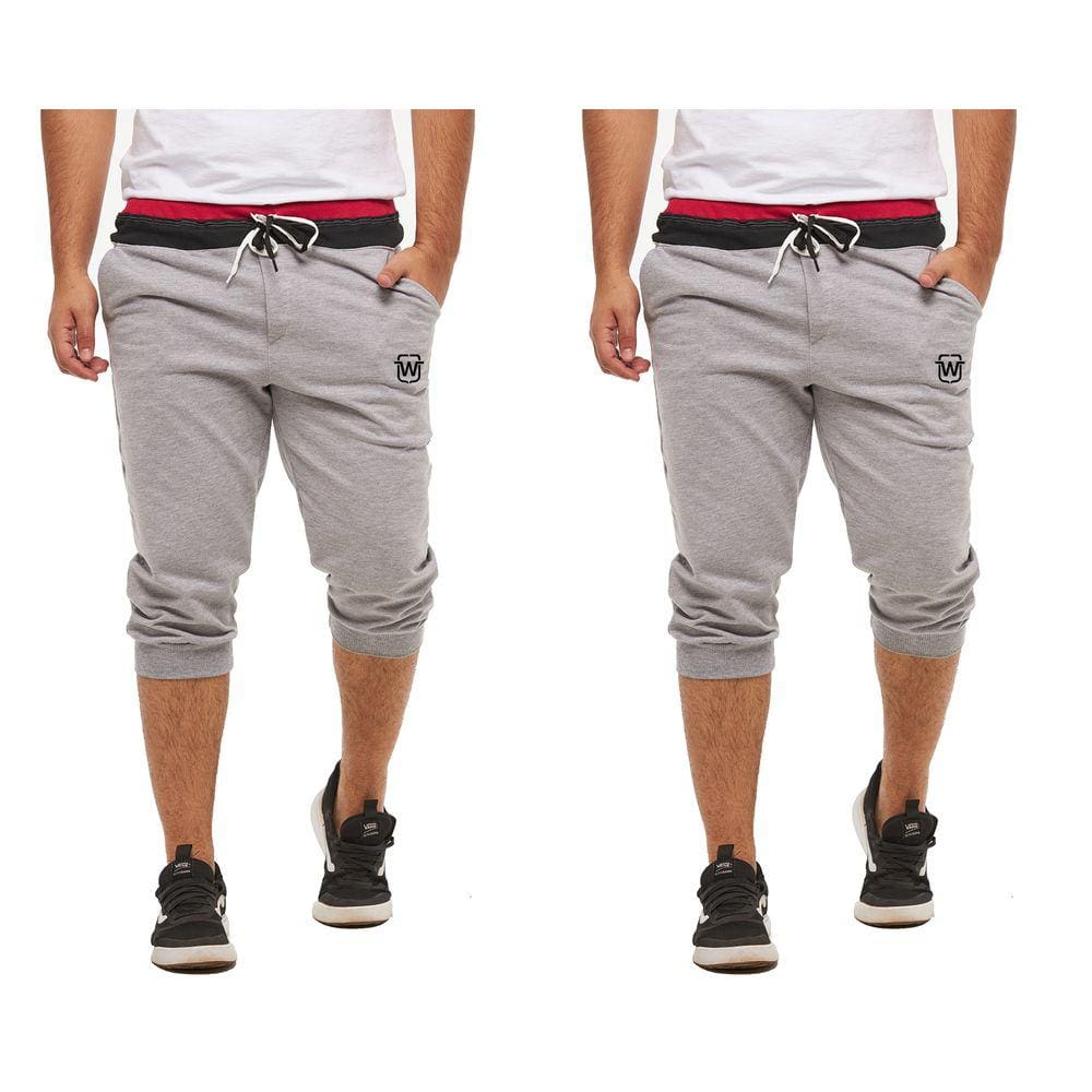 Kit Com 02 Bermudas De Moletom Masculina Wooks Saruel Skinny