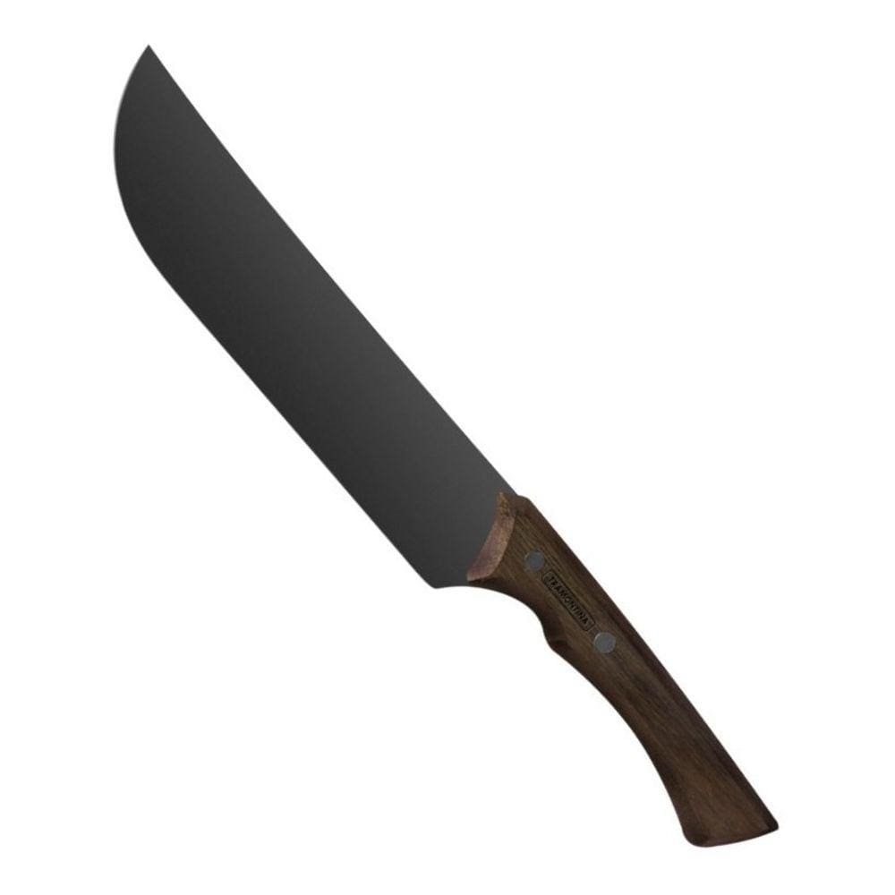 Faca Churrasco Tramontina Butcher 8 Inox Black Cabo Madeira