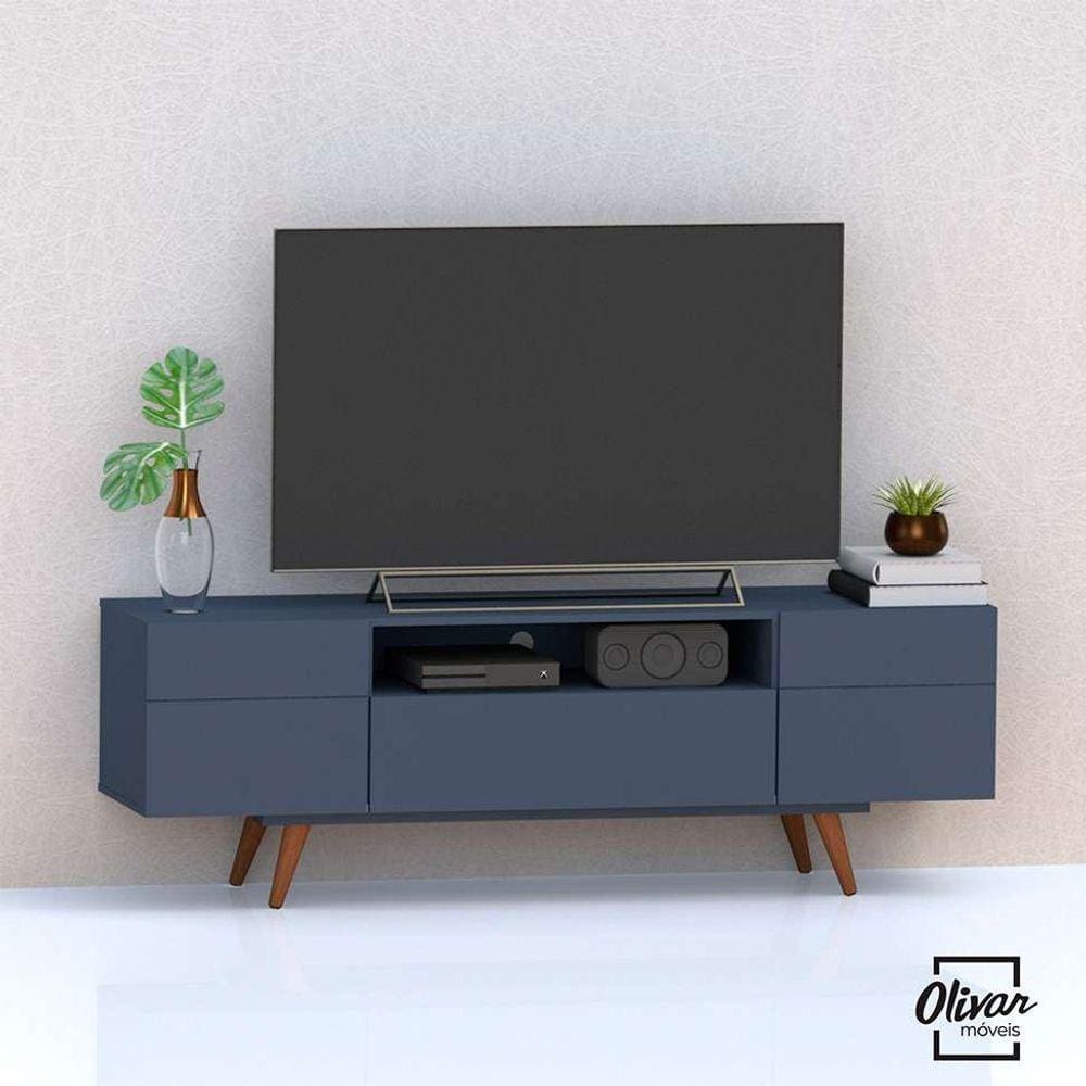 Rack retrô paris azul 162 cm | Casas Bahia