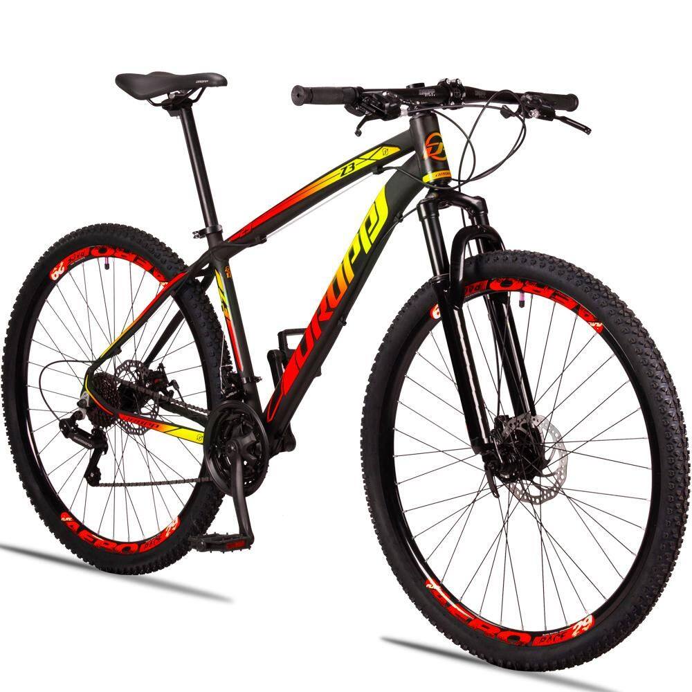 Bicicleta Dropp Z3 Disc H Aro 29 Susp. Dianteira 21 Marchas - Amarelo/vermelho