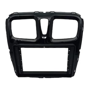 Moldura 9" Flutuante Chinês Renault Logan 14/22 Sandero 15/22 - Preta Fosca
